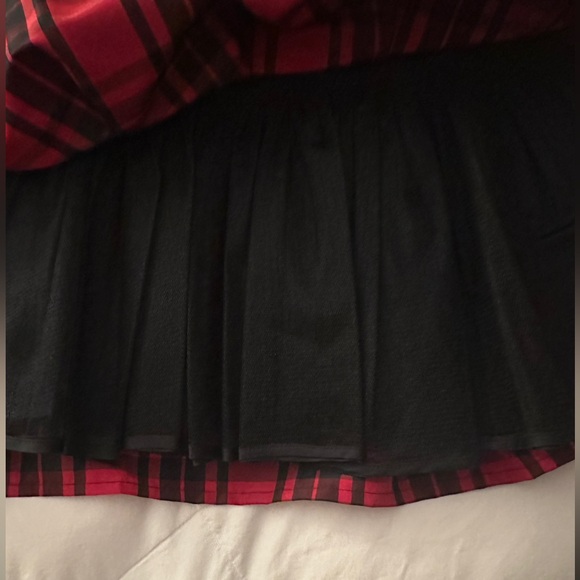 Liz Claiborne Red Plaid Holiday Skirt with Tulle ❤️✨🎄 - Picture 2 of 9